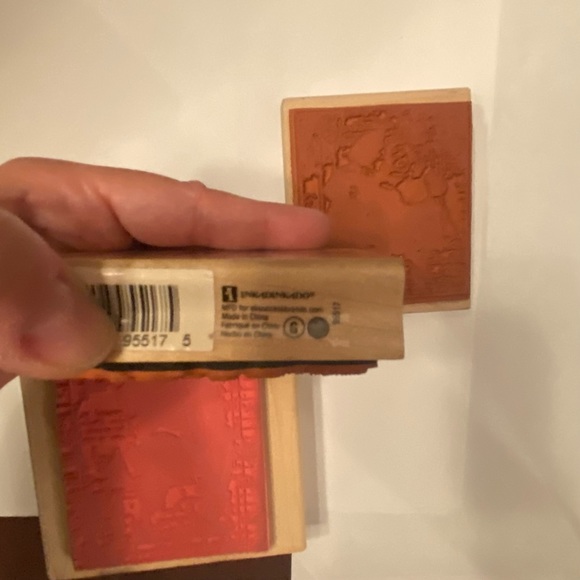 Lot of 3 Large Wooden Stampers- Vintage/Kids Theme - Picture 3 of 5